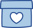 illustration of q box with a heart on it