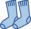 illustration of a pair of thermo socks
