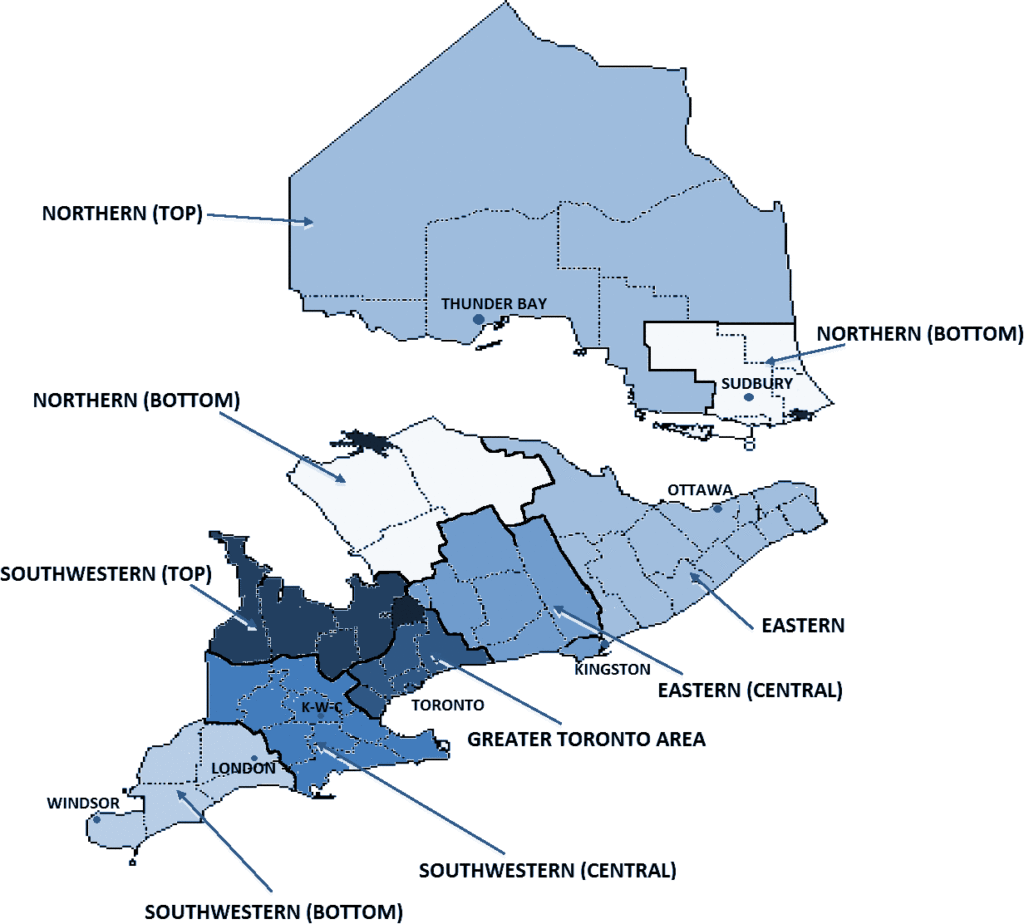 Ontario work regions